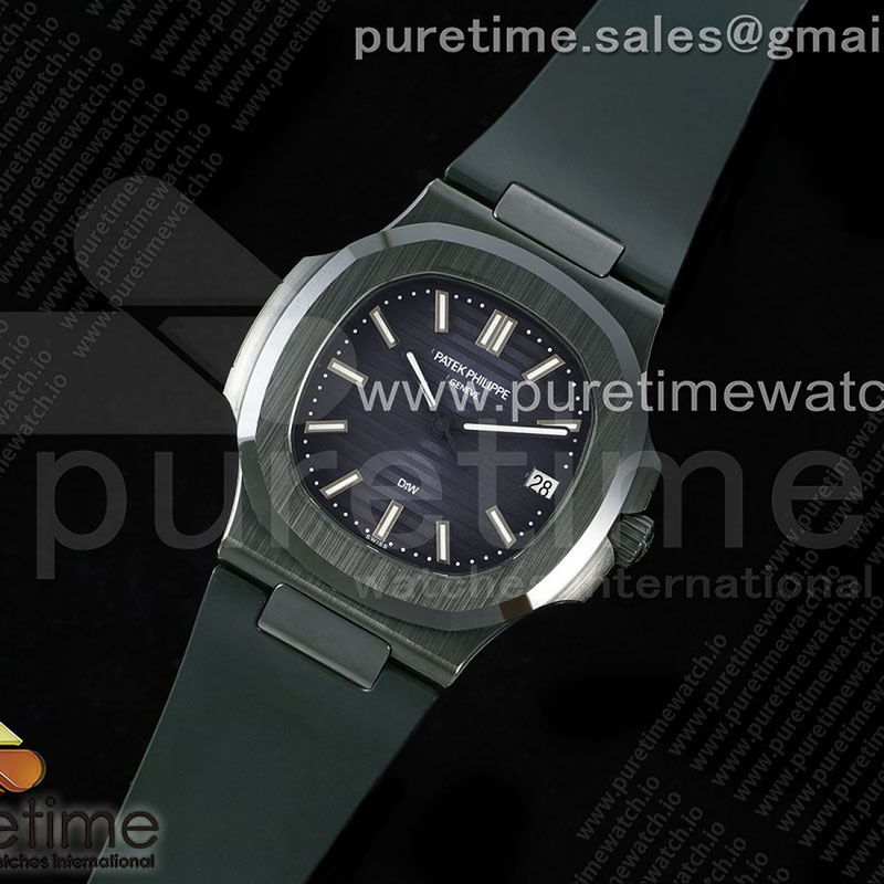 Patek Philippe AMG공장 파텍필립 노틸러스 5711 그린풀세라믹 블루다이얼 그린러버스트랩 AET Nautilus 5711 Green Ceramic AMGF Best Edition Blue Dial on Green Rubber Strap MIYOTA 9015 레플리카 1번 이미지 - 시계 | 세미샵 레플리카 사이트