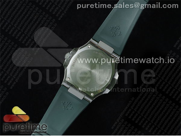 Patek Philippe AMG공장 파텍필립 노틸러스 5711 그린풀세라믹 블루다이얼 그린러버스트랩 AET Nautilus 5711 Green Ceramic AMGF Best Edition Blue Dial on Green Rubber Strap MIYOTA 9015 레플리카 10번 이미지 - 시계 | 세미샵 레플리카 사이트