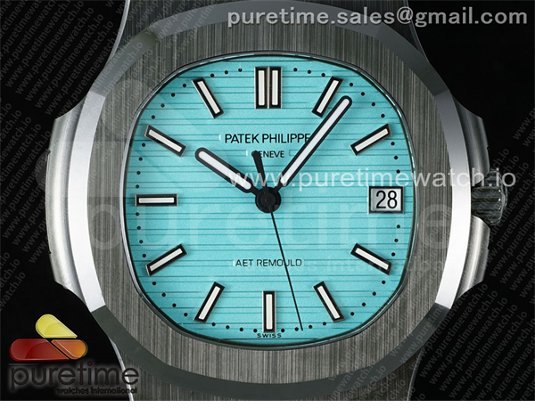 Patek Philippe AMG공장 파텍필립 노틸러스 5711 그린풀세라믹 티파니블루다이얼 그린러버스트랩 AET Nautilus 5711 Green Ceramic AMGF Best Edition Tiffany Blue Dial on Green Rubber Strap MIYOTA 9015 레플리카 7번 이미지 - 시계 | 세미샵 레플리카 사이트