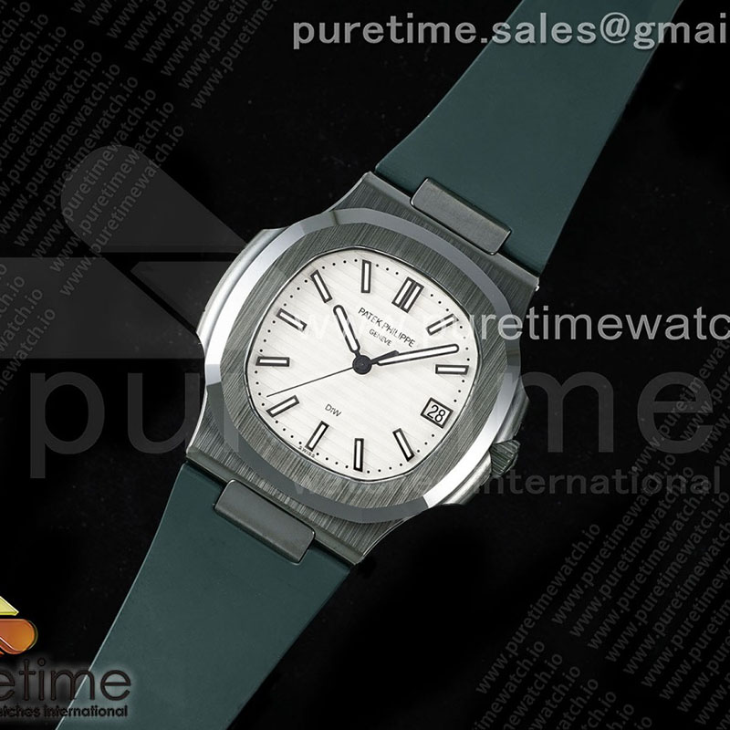Patek Philippe AMG공장 파텍필립 노틸러스 5711 그린풀세라믹 화이트다이얼 그린러버스트랩 AET Nautilus 5711 Green Ceramic AMGF Best Edition White Dial on Green Rubber Strap MIYOTA 9015 레플리카 1번 이미지 - 시계 | 세미샵 레플리카 사이트