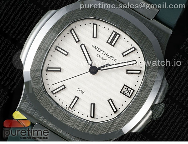 Patek Philippe AMG공장 파텍필립 노틸러스 5711 그린풀세라믹 화이트다이얼 그린러버스트랩 AET Nautilus 5711 Green Ceramic AMGF Best Edition White Dial on Green Rubber Strap MIYOTA 9015 레플리카 2번 이미지 - 시계 | 세미샵 레플리카 사이트