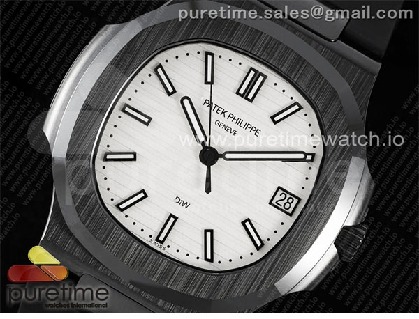 Patek Philippe AMG공장 파텍필립 노틸러스 5711 블랙풀세라믹 화이트다이얼 블랙러버스트랩 AET Nautilus 5711 Black Ceramic AMGF Best Edition White Dial on Black Rubber Strap MIYOTA 9015 레플리카 2번 이미지 - 시계 | 세미샵 레플리카 사이트