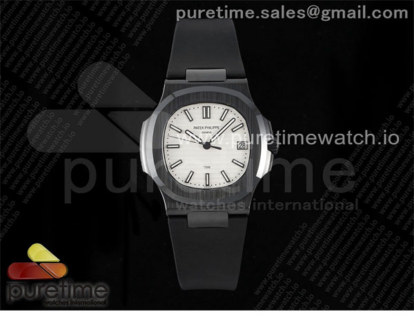 Patek Philippe AMG공장 파텍필립 노틸러스 5711 블랙풀세라믹 화이트다이얼 블랙러버스트랩 AET Nautilus 5711 Black Ceramic AMGF Best Edition White Dial on Black Rubber Strap MIYOTA 9015 레플리카 7번 이미지 - 시계 | 세미샵 레플리카 사이트