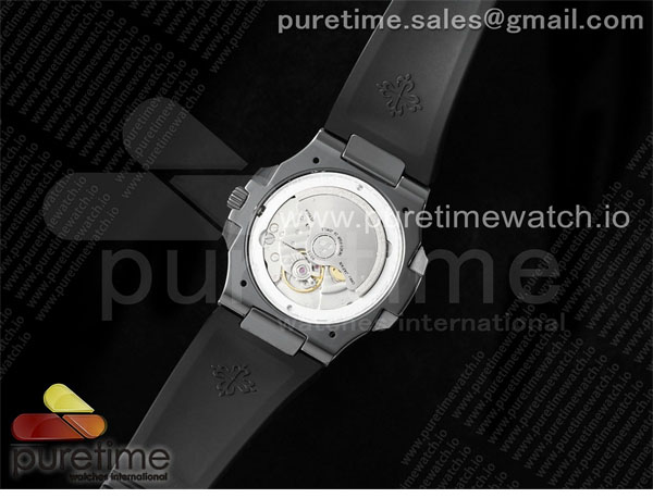 Patek Philippe AMG공장 파텍필립 노틸러스 5711 블랙풀세라믹 화이트다이얼 블랙러버스트랩 AET Nautilus 5711 Black Ceramic AMGF Best Edition White Dial on Black Rubber Strap MIYOTA 9015 레플리카 15번 이미지 - 시계 | 세미샵 레플리카 사이트