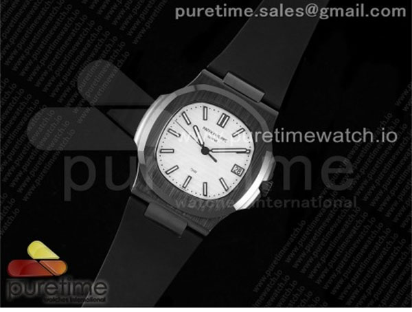 Patek Philippe AMG공장 파텍필립 노틸러스 5711 블랙풀세라믹 화이트다이얼 블랙러버스트랩 AET Nautilus 5711 Black Ceramic AMGF Best Edition White Dial on Black Rubber Strap MIYOTA 9015 레플리카 33번 이미지 - 시계 | 세미샵 레플리카 사이트