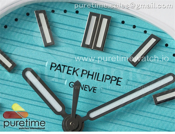 Patek Philippe AMG공장 파텍필립 노틸러스 5711 화이트풀세라믹 티파니블루다이얼 화이트러버스트랩 AET Nautilus 5711 White Ceramic AMGF Best Edition Tiffany Blue Dial on White Rubber Strap MIYOTA 9015 레플리카 4번 이미지 - 시계 | 세미샵 레플리카 사이트