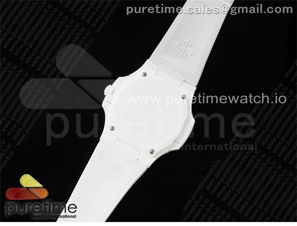 Patek Philippe AMG공장 파텍필립 노틸러스 5711 화이트풀세라믹 티파니블루다이얼 화이트러버스트랩 AET Nautilus 5711 White Ceramic AMGF Best Edition Tiffany Blue Dial on White Rubber Strap MIYOTA 9015 레플리카 12번 이미지 - 시계 | 세미샵 레플리카 사이트