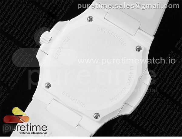 Patek Philippe AMG공장 파텍필립 노틸러스 5711 화이트풀세라믹 티파니블루다이얼 화이트러버스트랩 AET Nautilus 5711 White Ceramic AMGF Best Edition Tiffany Blue Dial on White Rubber Strap MIYOTA 9015 레플리카 13번 이미지 - 시계 | 세미샵 레플리카 사이트