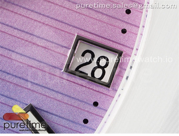 Patek Philippe AMG공장 파텍필립 노틸러스 5711 화이트풀세라믹 퍼플그라데이션다이얼 화이트러버스트랩 AET Nautilus 5711 White Ceramic AMGF Best Edition Purple_Pink Dial on White Rubber Strap MIYOTA 9015 레플리카 5번 이미지 - 시계 | 세미샵 레플리카 사이트