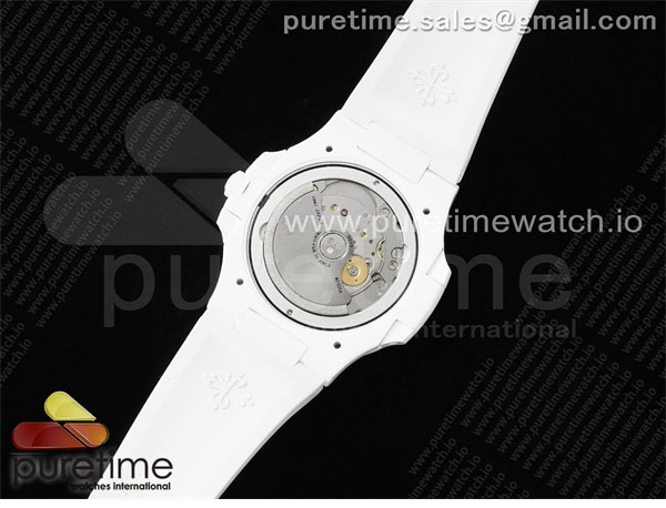 Patek Philippe AMG공장 파텍필립 노틸러스 5711 화이트풀세라믹 화이트다이얼 화이트러버스트랩 AET Nautilus 5711 White Ceramic AMGF Best Edition White Dial on White Rubber Strap MIYOTA 9015 레플리카 15번 이미지 - 시계 | 세미샵 레플리카 사이트