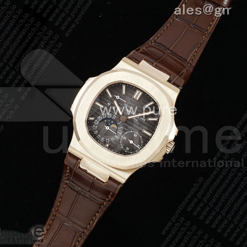 Patek Philippe PP공장 파텍필립 노틸러스 5712 로즈골드금통 브라운다이얼 브라운가죽스트랩 Nautilus 5712 RG PPF 1_1 Best Edition Brown Dial on Brown Leather Strap A240 Super Clone V2 PPF공장 레플리카 1번 이미지 - 시계 | 세미샵 레플리카 사이트