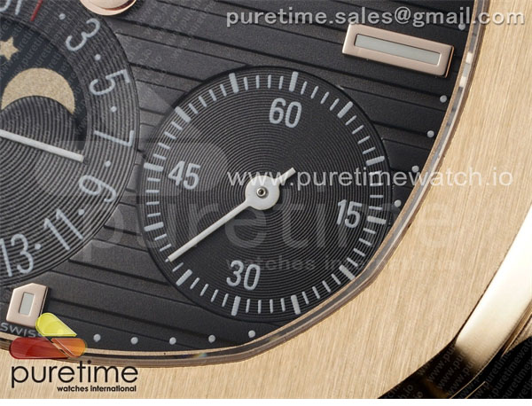 Patek Philippe PP공장 파텍필립 노틸러스 5712 로즈골드금통 브라운다이얼 브라운가죽스트랩 Nautilus 5712 RG PPF 1_1 Best Edition Brown Dial on Brown Leather Strap A240 Super Clone V2 PPF공장 레플리카 5번 이미지 - 시계 | 세미샵 레플리카 사이트