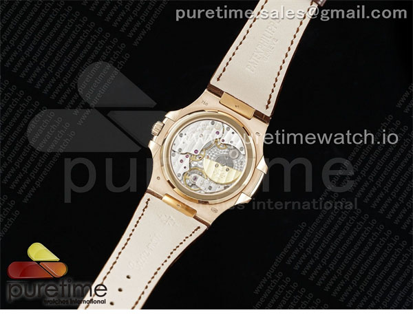 Patek Philippe PP공장 파텍필립 노틸러스 5712 로즈골드금통 브라운다이얼 브라운가죽스트랩 Nautilus 5712 RG PPF 1_1 Best Edition Brown Dial on Brown Leather Strap A240 Super Clone V2 PPF공장 레플리카 12번 이미지 - 시계 | 세미샵 레플리카 사이트
