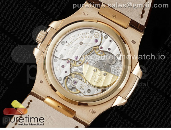 Patek Philippe PP공장 파텍필립 노틸러스 5712 로즈골드금통 브라운다이얼 브라운가죽스트랩 Nautilus 5712 RG PPF 1_1 Best Edition Brown Dial on Brown Leather Strap A240 Super Clone V2 PPF공장 레플리카 13번 이미지 - 시계 | 세미샵 레플리카 사이트