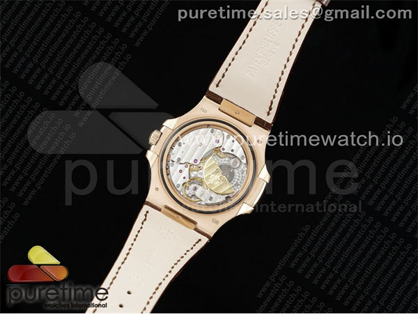 Patek Philippe PP공장 파텍필립 노틸러스 5712 로즈골드금통 브라운다이얼 브라운가죽스트랩 Nautilus 5712 RG PPF 1_1 Best Edition Brown Dial on Brown Leather Strap A240 Super Clone V2 PPF공장 레플리카 14번 이미지 - 시계 | 세미샵 레플리카 사이트