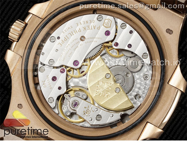 Patek Philippe PP공장 파텍필립 노틸러스 5712 로즈골드금통 브라운다이얼 브라운가죽스트랩 Nautilus 5712 RG PPF 1_1 Best Edition Brown Dial on Brown Leather Strap A240 Super Clone V2 PPF공장 레플리카 15번 이미지 - 시계 | 세미샵 레플리카 사이트