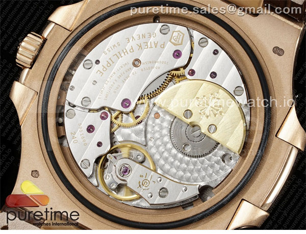 Patek Philippe PP공장 파텍필립 노틸러스 5712 로즈골드금통 브라운다이얼 브라운가죽스트랩 Nautilus 5712 RG PPF 1_1 Best Edition Brown Dial on Brown Leather Strap A240 Super Clone V2 PPF공장 레플리카 16번 이미지 - 시계 | 세미샵 레플리카 사이트