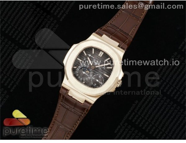 Patek Philippe PP공장 파텍필립 노틸러스 5712 로즈골드금통 브라운다이얼 브라운가죽스트랩 Nautilus 5712 RG PPF 1_1 Best Edition Brown Dial on Brown Leather Strap A240 Super Clone V2 PPF공장 레플리카 41번 이미지 - 시계 | 세미샵 레플리카 사이트