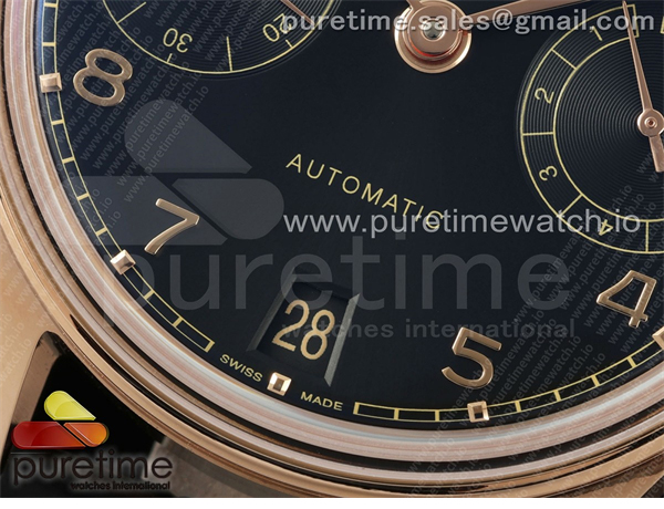 I W C APS공장 IWC 포르투기저 오토메틱 로즈골드금통 블랙다이얼 블랙가죽스트랩 Portugieser Automatic 42mm RG APSF 1_1 Best Edition Black Dial on Black Leather Strap A52010 레플리카 5번 이미지 - 시계 | 세미샵 레플리카 사이트