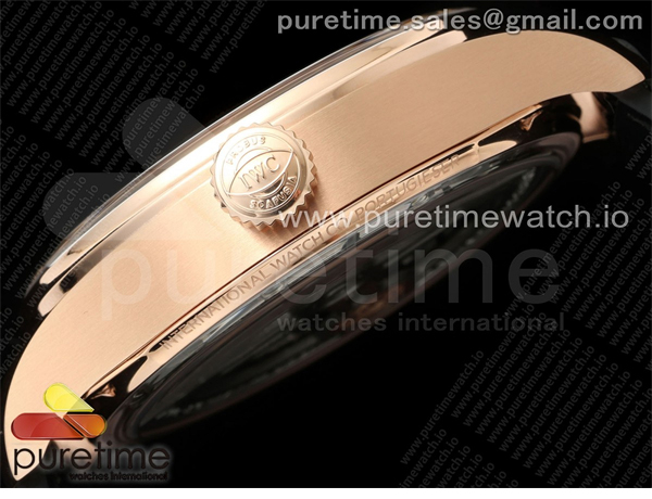 I W C APS공장 IWC 포르투기저 오토메틱 로즈골드금통 블랙다이얼 블랙가죽스트랩 Portugieser Automatic 42mm RG APSF 1_1 Best Edition Black Dial on Black Leather Strap A52010 레플리카 10번 이미지 - 시계 | 세미샵 레플리카 사이트