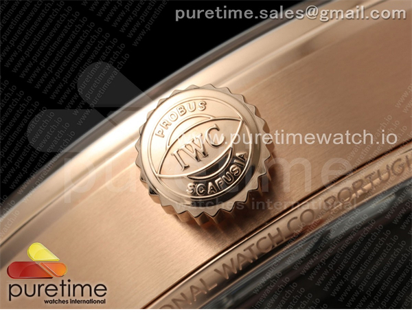 I W C APS공장 IWC 포르투기저 오토메틱 로즈골드금통 블랙다이얼 블랙가죽스트랩 Portugieser Automatic 42mm RG APSF 1_1 Best Edition Black Dial on Black Leather Strap A52010 레플리카 11번 이미지 - 시계 | 세미샵 레플리카 사이트
