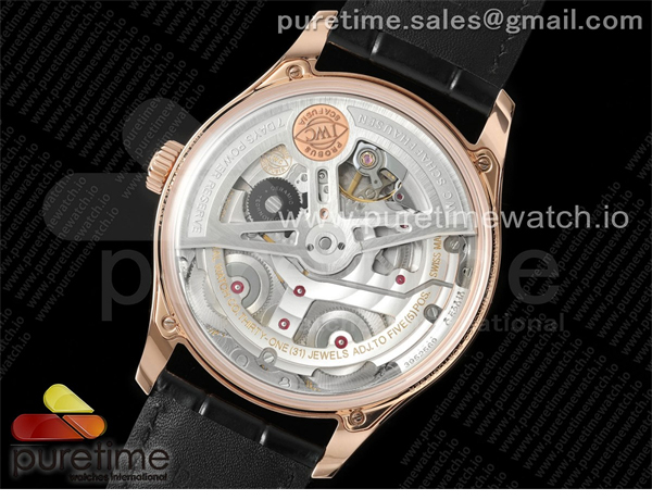I W C APS공장 IWC 포르투기저 오토메틱 로즈골드금통 블랙다이얼 블랙가죽스트랩 Portugieser Automatic 42mm RG APSF 1_1 Best Edition Black Dial on Black Leather Strap A52010 레플리카 13번 이미지 - 시계 | 세미샵 레플리카 사이트