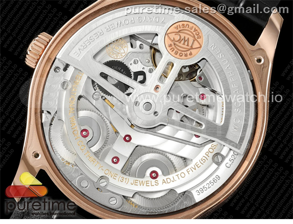 I W C APS공장 IWC 포르투기저 오토메틱 로즈골드금통 블랙다이얼 블랙가죽스트랩 Portugieser Automatic 42mm RG APSF 1_1 Best Edition Black Dial on Black Leather Strap A52010 레플리카 15번 이미지 - 시계 | 세미샵 레플리카 사이트