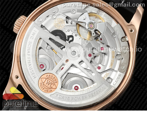 I W C APS공장 IWC 포르투기저 오토메틱 로즈골드금통 블랙다이얼 블랙가죽스트랩 Portugieser Automatic 42mm RG APSF 1_1 Best Edition Black Dial on Black Leather Strap A52010 레플리카 16번 이미지 - 시계 | 세미샵 레플리카 사이트