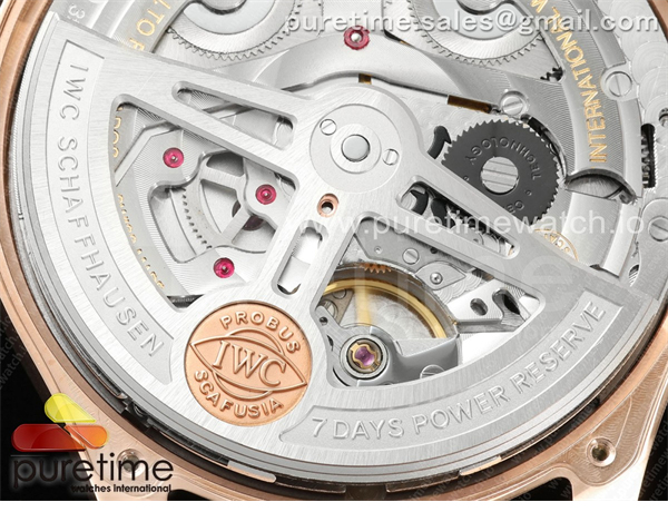 I W C APS공장 IWC 포르투기저 오토메틱 로즈골드금통 블랙다이얼 블랙가죽스트랩 Portugieser Automatic 42mm RG APSF 1_1 Best Edition Black Dial on Black Leather Strap A52010 레플리카 18번 이미지 - 시계 | 세미샵 레플리카 사이트