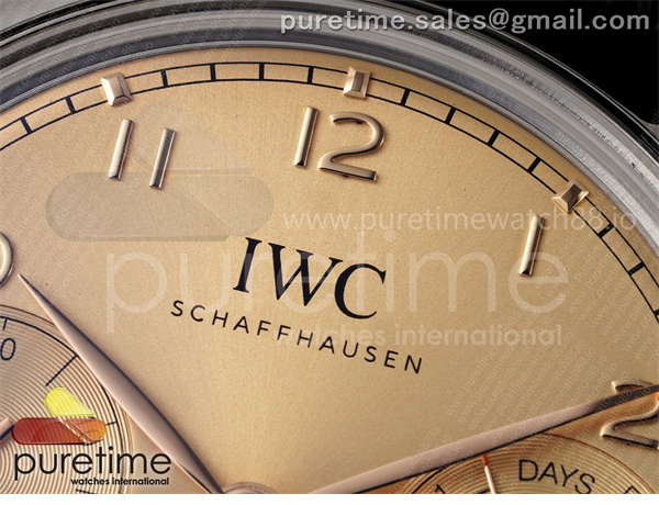 I W C APS공장 IWC 포르투기저 오토메틱 스틸 로즈골드다이얼 블랙가죽스트랩 Portugieser Automatic 42mm SS APSF 1_1 Best Edition RG Dial on Black Leather Strap A52011 레플리카 3번 이미지 - 시계 | 세미샵 레플리카 사이트