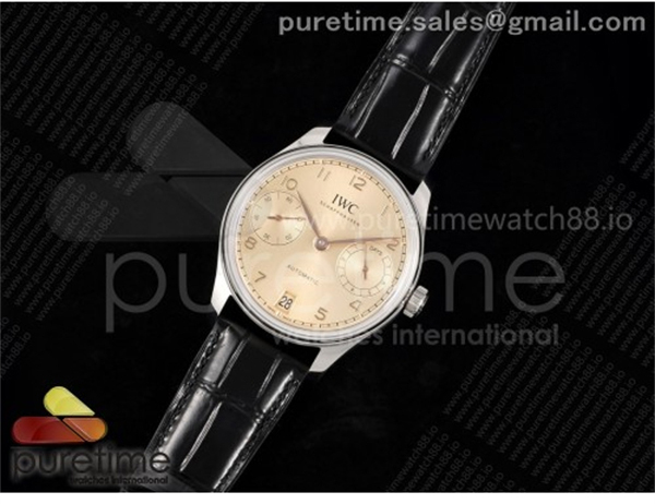I W C APS공장 IWC 포르투기저 오토메틱 스틸 로즈골드다이얼 블랙가죽스트랩 Portugieser Automatic 42mm SS APSF 1_1 Best Edition RG Dial on Black Leather Strap A52011 레플리카 31번 이미지 - 시계 | 세미샵 레플리카 사이트