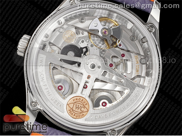 I W C APS공장 IWC 포르투기저 오토메틱 스틸 아이스블루다이얼 퍼플가죽스트랩 Portugieser Automatic 42mm SS APSF 1_1 Best Edition Ice Blue Dial on Purple Leather Strap A52011 레플리카 14번 이미지 - 시계 | 세미샵 레플리카 사이트