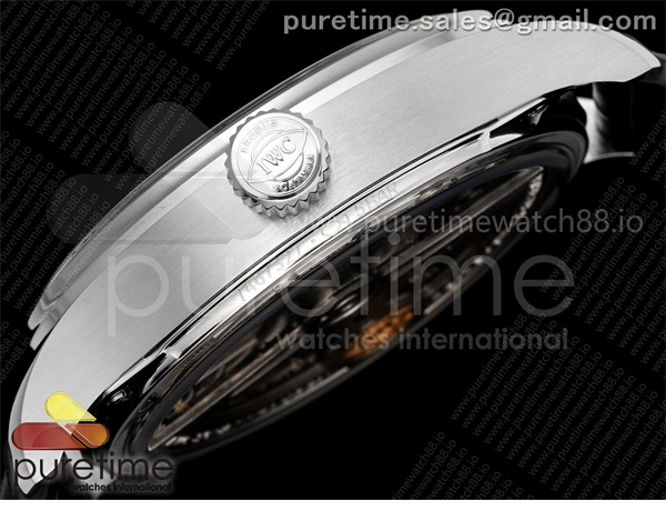 I W C APS공장 IWC 포르투기저 오토메틱 스틸 화이트다이얼 블랙가죽스트랩 Portugieser Automatic 42mm SS APSF 1_1 Best Edition White Dial RG Marker on Black Leather Strap A52011 레플리카 9번 이미지 - 시계 | 세미샵 레플리카 사이트