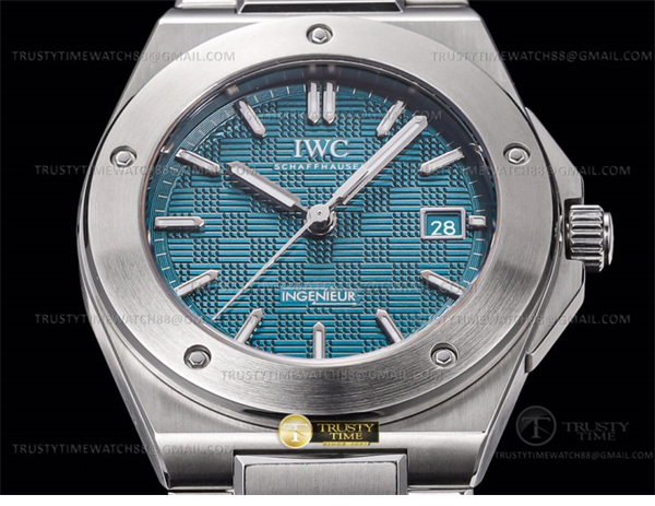 I W C GH공장 IWC 인제니어 아쿠아다이얼 브레이슬릿 IWC0555D – Ingenieur Auto SS_SS A-Grn GHF MY9015 그린 블루 레플리카 2번 이미지 - 시계 | 세미샵 레플리카 사이트