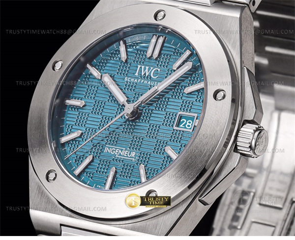 I W C GH공장 IWC 인제니어 아쿠아다이얼 브레이슬릿 IWC0555D – Ingenieur Auto SS_SS A-Grn GHF MY9015 그린 블루 레플리카 3번 이미지 - 시계 | 세미샵 레플리카 사이트