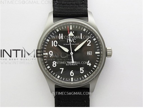 I W C M+공장 IWC 마크20 그레이다이얼 블랙스트랩 Pilot Mark XX IW3282 Ti M+F 1_1 Best Edition Gray Dial on Black Nylon Strap MIYOTA 9015 엠플러스 레플리카 22번 이미지 - 시계 | 세미샵 레플리카 사이트