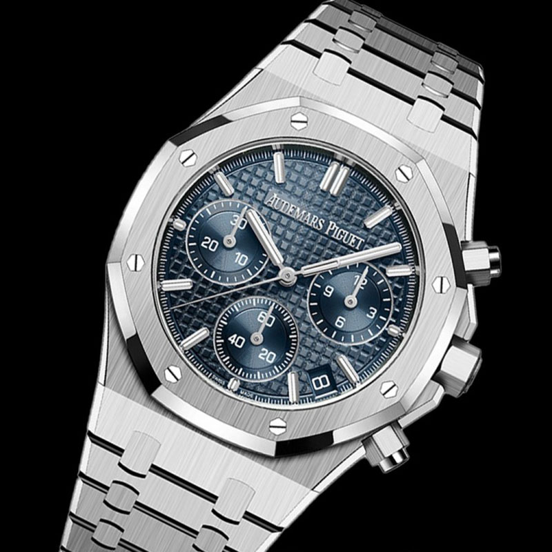 APS공장 오데마피게 로얄오크 크로노그래프 스틸 블루다이얼 브레이슬릿 Royal Oak Chrono 26240 SS APSF 1_1 Best Edition Blue Dial on SS Bracelet SA4401 Super Clone