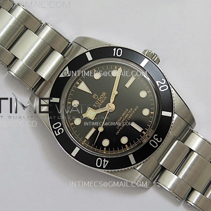 ZF공장 튜더 블랙베이54 스틸 블랙베젤 블랙다이얼 브레이슬릿 37mm Heritage Black Bay M79000N 37mm SS ZF 1_1 Best Edition Black Dial Black Bezel on SS Bracelet A2824