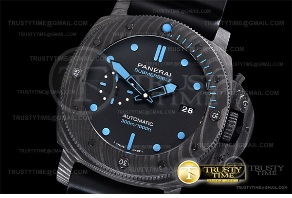 VS공장 파네라이 PAM1616 카보테크 블랙다이얼 러버스트랩 PAM1616 Carbotech Submersible 47mm CB_RU VSF P9000 - 상세 이미지
