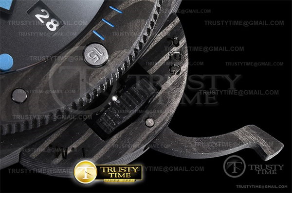 VS공장 파네라이 PAM1616 카보테크 블랙다이얼 러버스트랩 PAM1616 Carbotech Submersible 47mm CB_RU VSF P9000 - 상세 이미지