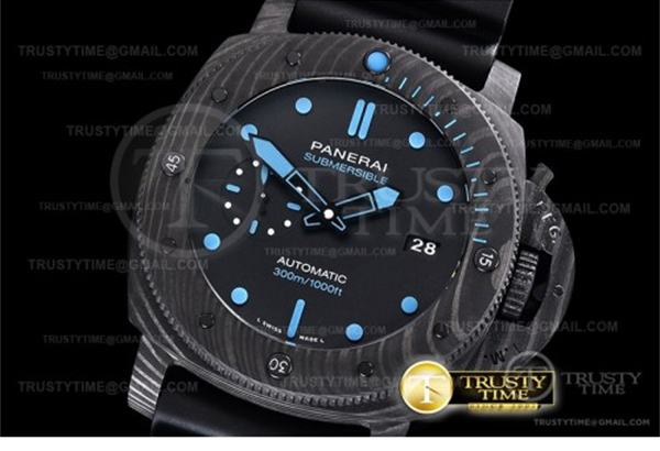 VS공장 파네라이 PAM1616 카보테크 블랙다이얼 러버스트랩 PAM1616 Carbotech Submersible 47mm CB_RU VSF P9000 - 상세 이미지