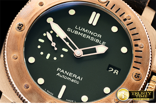 VS공장 파네라이 PAM382 브론조 그린다이얼 가죽스트랩 PAM382N Bronzo Submersible BR_LE Green VSF V2 Mod9000 - 상세 이미지