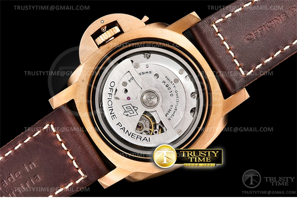 VS공장 파네라이 PAM968 브론조 브라운다이얼 가죽스트랩 PAM 968 Submersible Bronzo 47mm BR_LE Brn VSF Mod 9010 - 상세 이미지