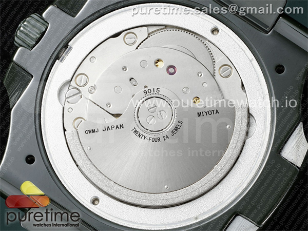 AMG공장 파텍필립 노틸러스 5711 그린풀세라믹 티파니블루다이얼 그린러버스트랩 AET Nautilus 5711 Green Ceramic AMGF Best Edition Tiffany Blue Dial on Green Rubber Strap MIYOTA 9015 - 상세 이미지