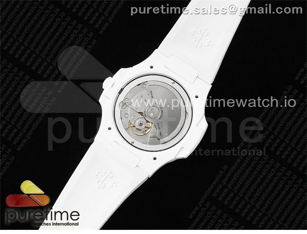 Patek Philippe AMG공장 파텍필립 노틸러스 5711 화이트풀세라믹 퍼플그라데이션다이얼 화이트러버스트랩 AET Nautilus 5711 White Ceramic AMGF Best Edition Purple_Pink Dial on White Rubber Strap MIYOTA 9015 레플리카 13번 이미지 - 시계 | 세미샵 레플리카 사이트