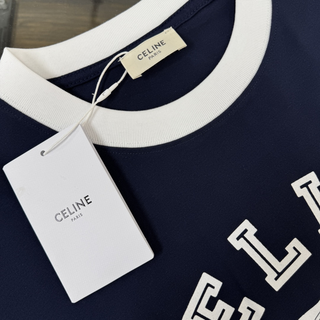C E L I N E 셀린느 링거 티셔츠 코튼 저지 레플리카 5번 이미지 - 의류 | 세미샵 레플리카 사이트