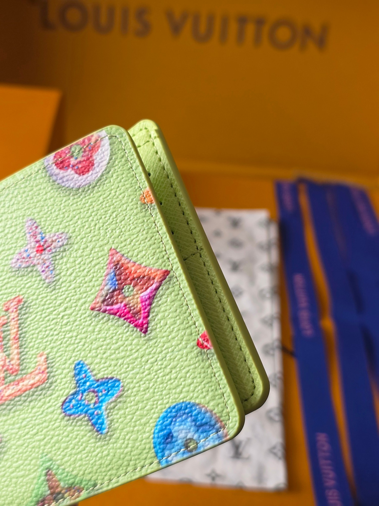 Louis Vuitton 루이비통 슬렌더 월릿 모노그램 크래커 피스타치오 레플리카 4번 이미지 - 지갑 | 세미샵 레플리카 사이트