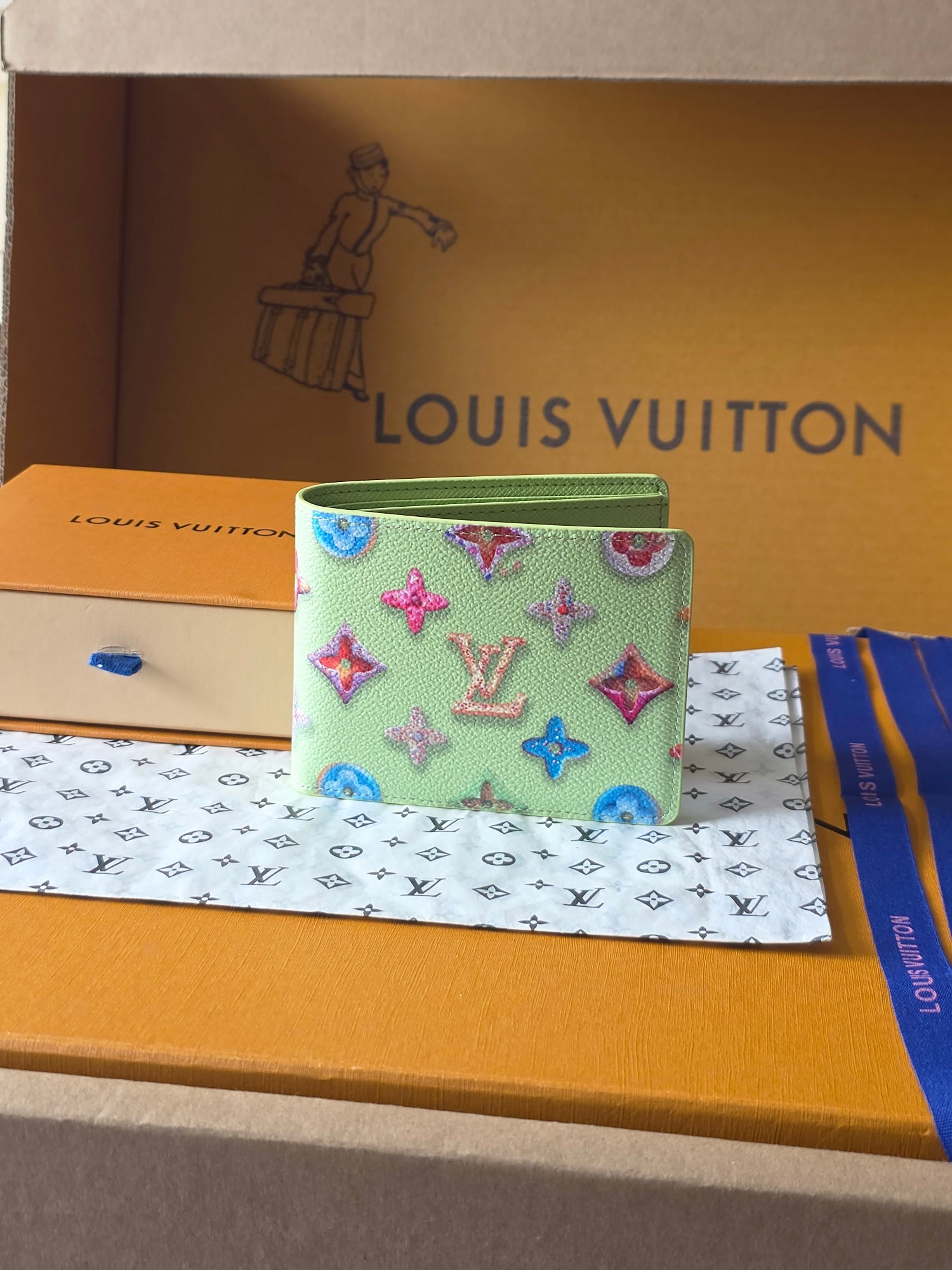 Louis Vuitton 루이비통 슬렌더 월릿 모노그램 크래커 피스타치오 레플리카 1번 이미지 - 지갑 | 세미샵 레플리카 사이트