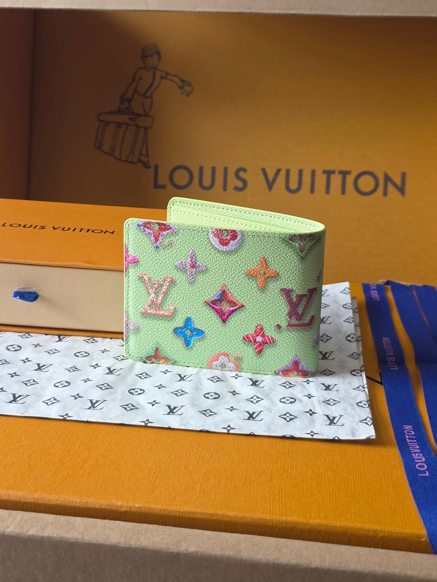 Louis Vuitton 루이비통 슬렌더 월릿 모노그램 크래커 피스타치오 레플리카 2번 이미지 - 지갑 | 세미샵 레플리카 사이트