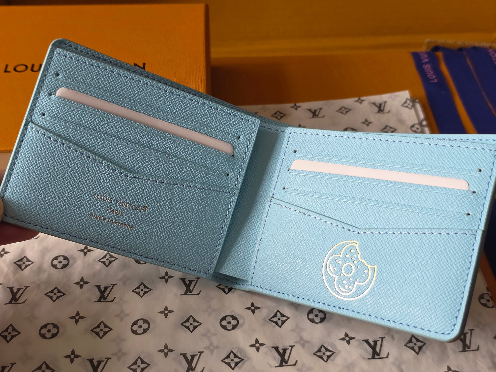 Louis Vuitton 루이비통 슬렌더 월릿 모노그램 크래커 블루 레플리카 5번 이미지 - 지갑 | 세미샵 레플리카 사이트